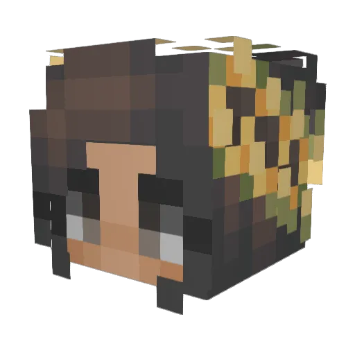 capsa Minecraft avatar head, 3D render