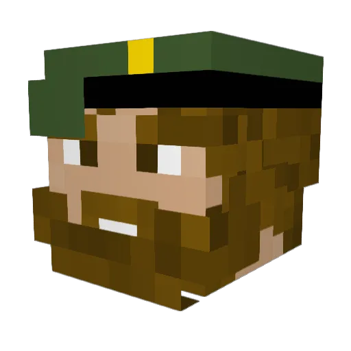 capt721 Minecraft avatar head, 3D render