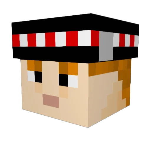 captain_c0Okie Minecraft avatar head, 3D render