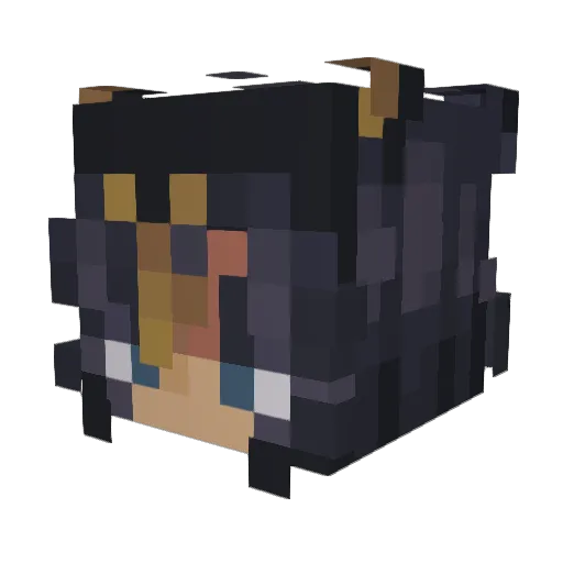 captain_crystal Minecraft avatar head, 3D render