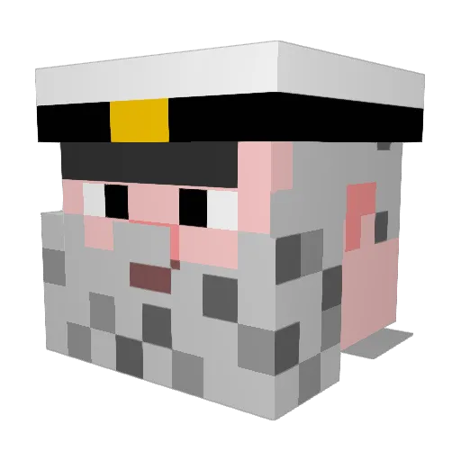 captain_gash Minecraft avatar head, 3D render