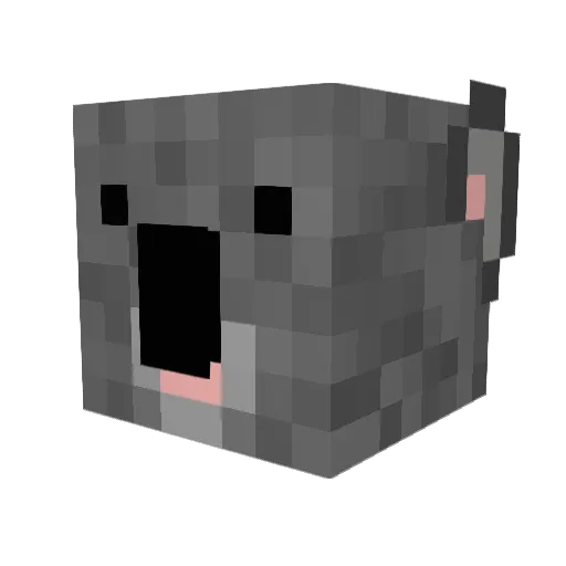 captain_koala Minecraft avatar head, 3D render