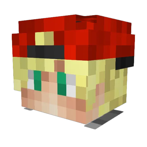 captain_wh Minecraft avatar head, 3D render