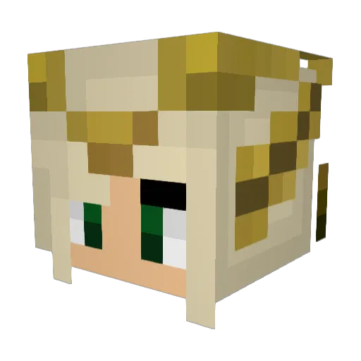 captainamerique Minecraft avatar head, 3D render