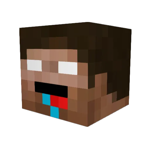 captainblueeee Minecraft avatar head, 3D render