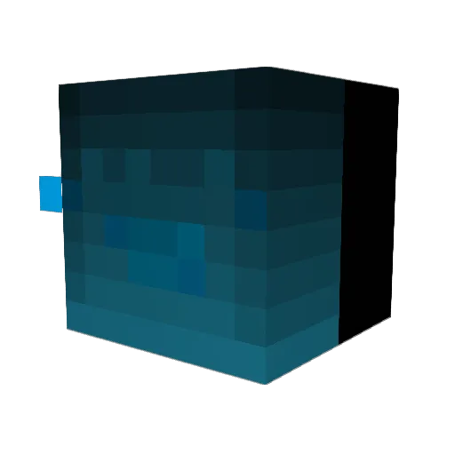 captaincookie8 Minecraft avatar head, 3D render