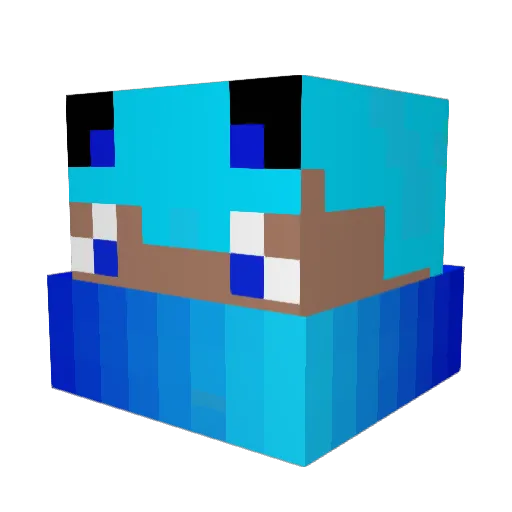 captaincreeper08 Minecraft avatar head, 3D render