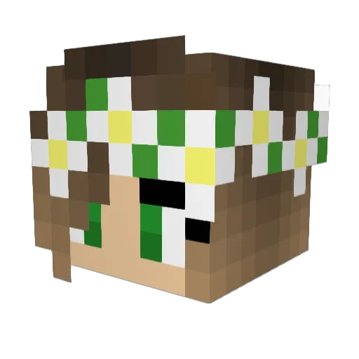 captaincupcake64 Minecraft avatar head, 3D render