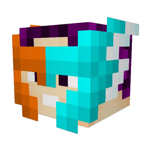 captaincuttler Minecraft avatar head, 3D render