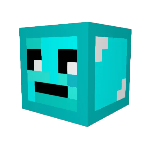 captainfaqqot Minecraft avatar head, 3D render