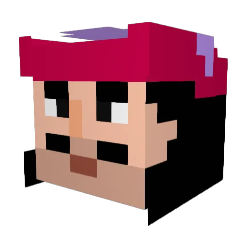 captainhook20 Minecraft avatar head, 3D render
