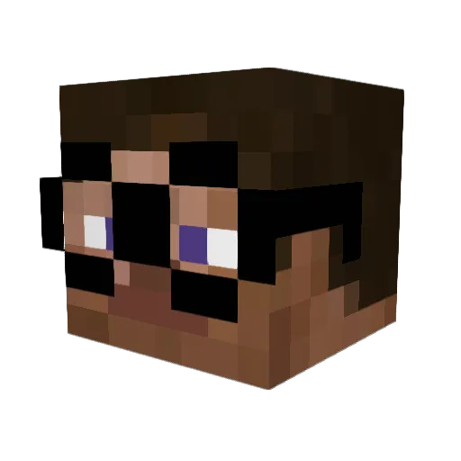 captainjackarro Minecraft avatar head, 3D render