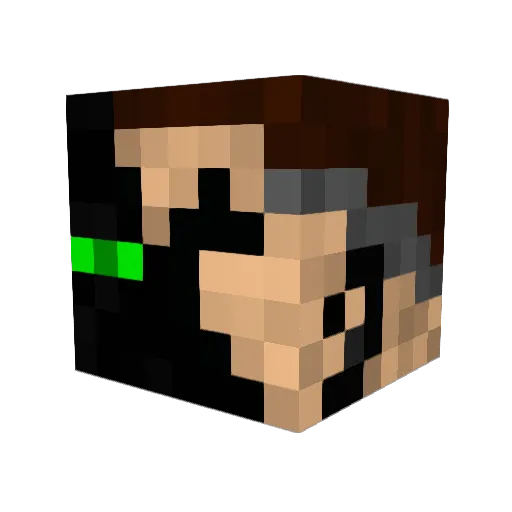 captainmd Minecraft avatar head, 3D render