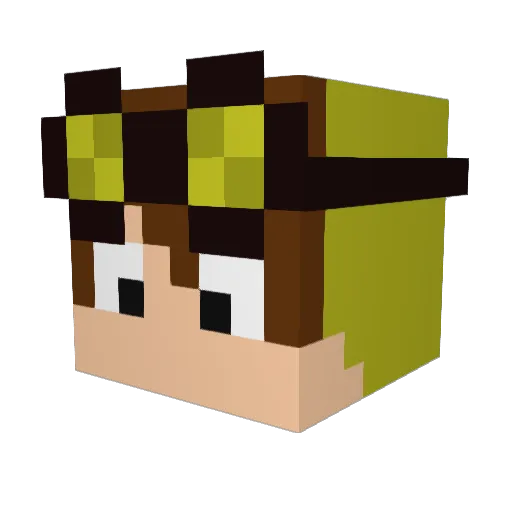 captainsoph Minecraft avatar head, 3D render