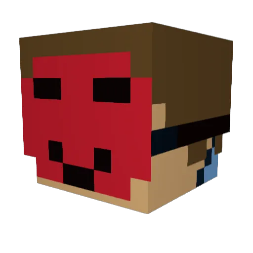captaintourist Minecraft avatar head, 3D render