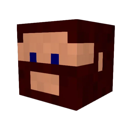 captainvelo Minecraft avatar head, 3D render