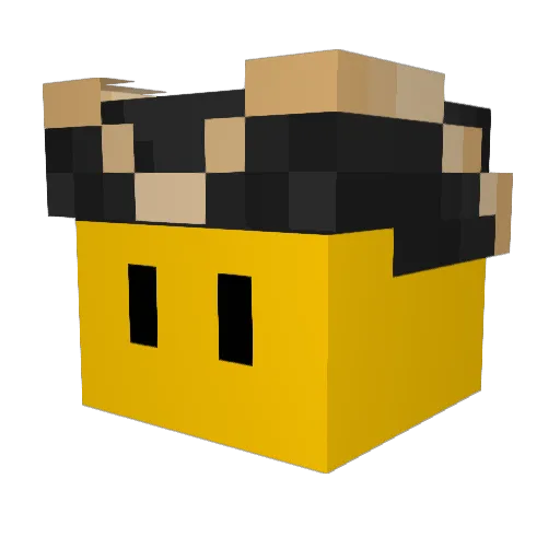 captcornball Minecraft avatar head, 3D render
