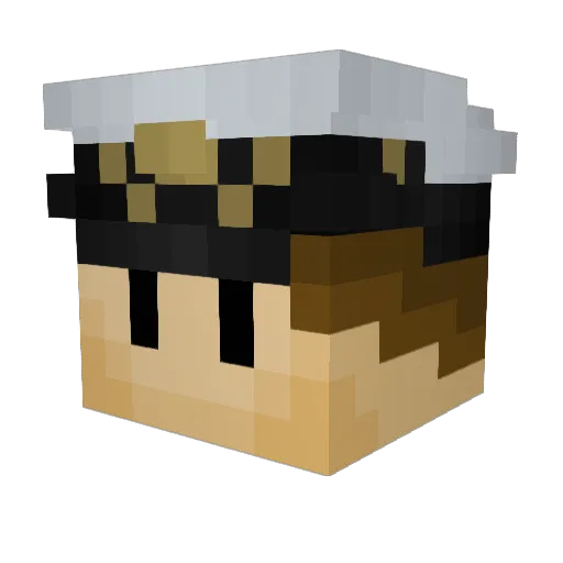 captgalv Minecraft avatar head, 3D render