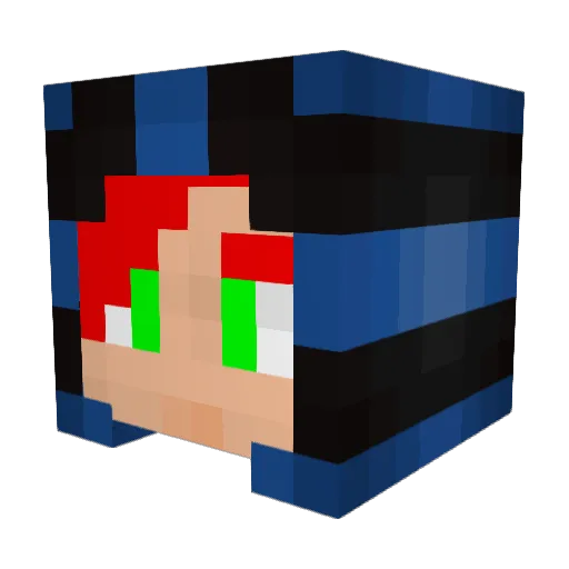 captinredfang Minecraft avatar head, 3D render
