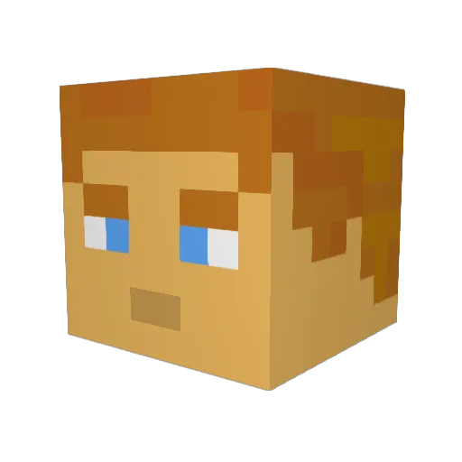 captjkirk5 Minecraft avatar head, 3D render