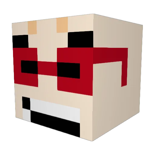 captlullaby Minecraft avatar head, 3D render