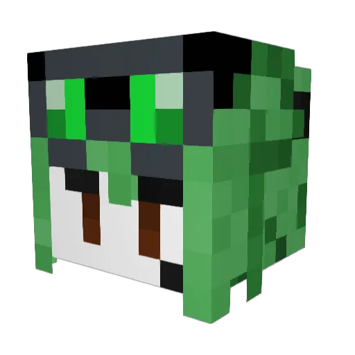 captnika Minecraft avatar head, 3D render