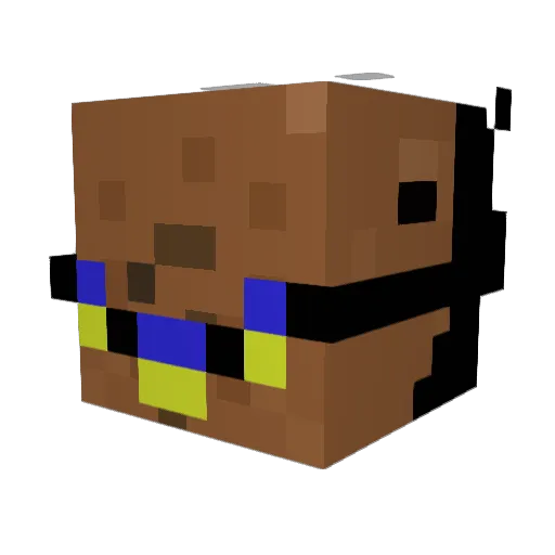 capybaraUAA Minecraft avatar head, 3D render