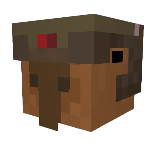 capybara_rus Minecraft avatar head, 3D render
