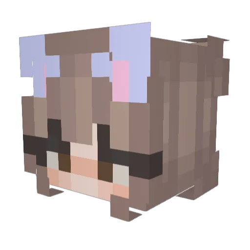 capyblap Minecraft avatar head, 3D render