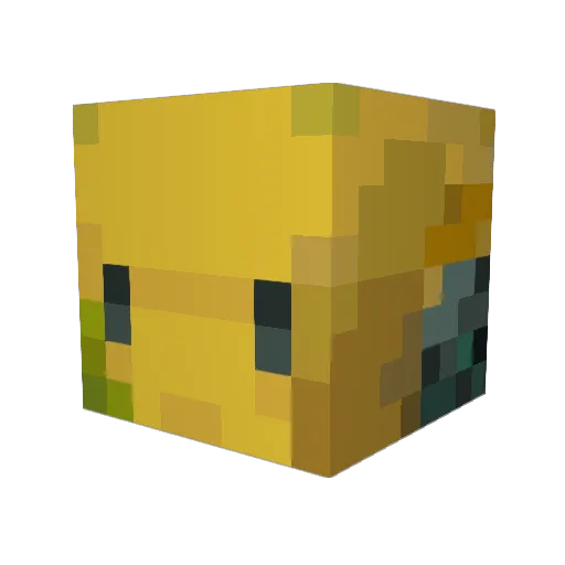 caqen Minecraft avatar head, 3D render