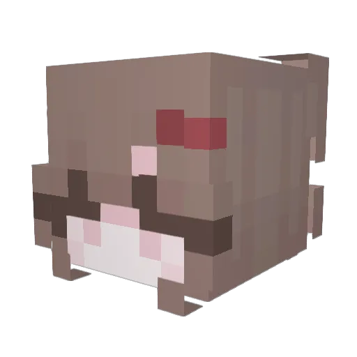 caqub Minecraft avatar head, 3D render