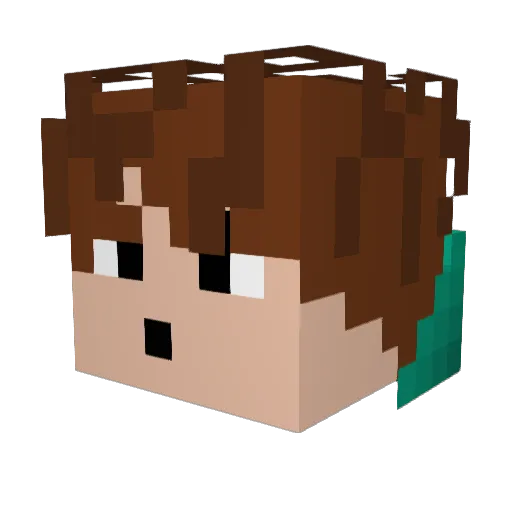 car011522 Minecraft avatar head, 3D render