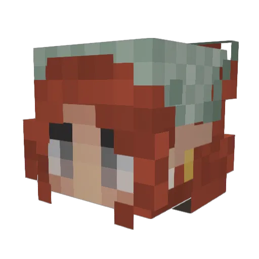 car44 Minecraft avatar head, 3D render