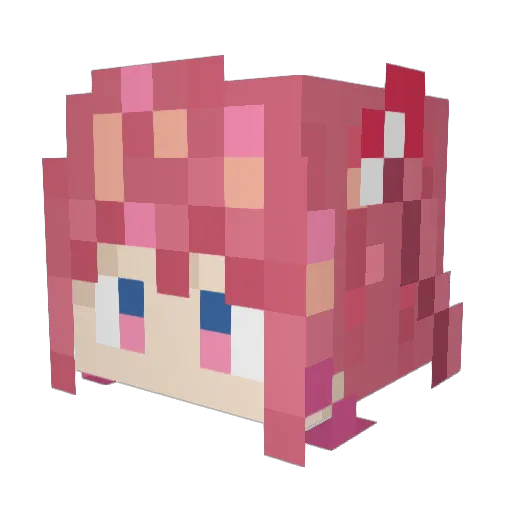 car900308 Minecraft avatar head, 3D render