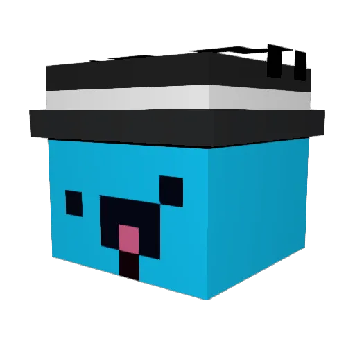 car_0231 Minecraft avatar head, 3D render