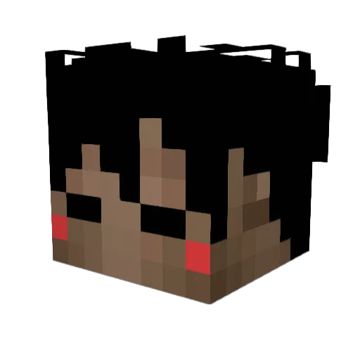 car_Ramen Minecraft avatar head, 3D render
