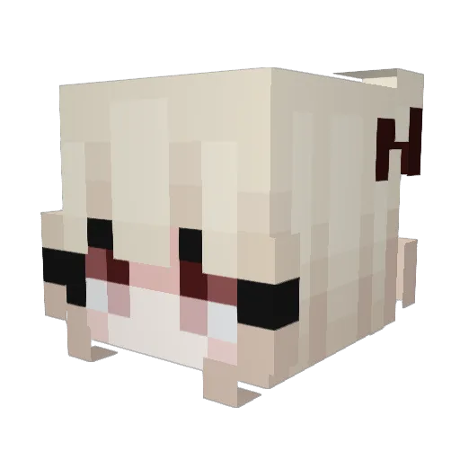 car_ra Minecraft avatar head, 3D render