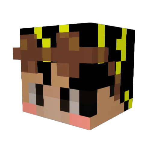 caracal250 Minecraft avatar head, 3D render