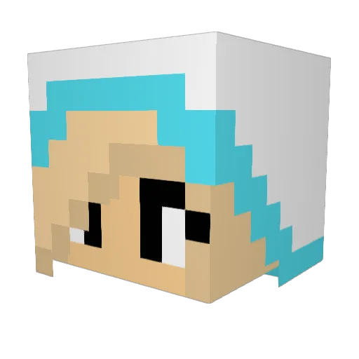 caracal_cat Minecraft avatar head, 3D render