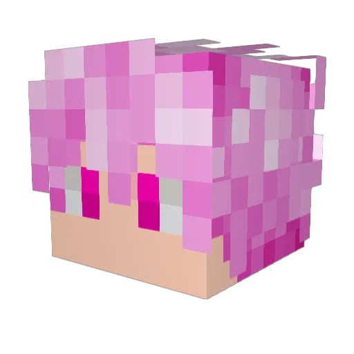 caracteres Minecraft avatar head, 3D render