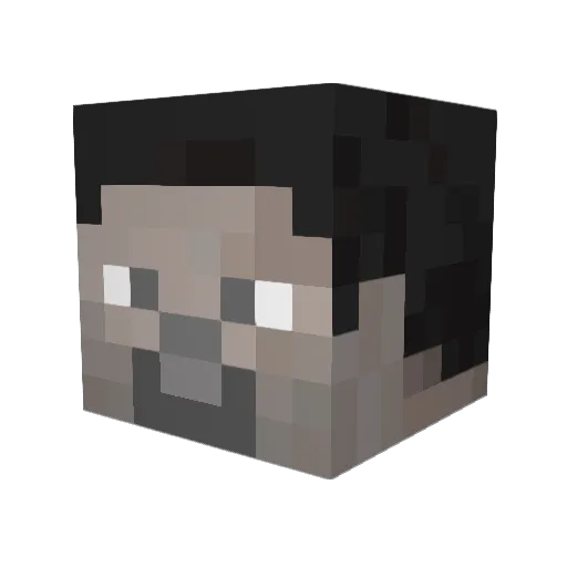 caradeko Minecraft avatar head, 3D render