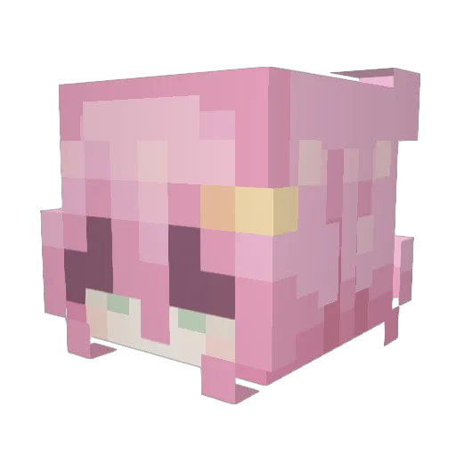 caraf Minecraft avatar head, 3D render