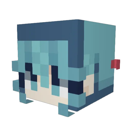 caralahr Minecraft avatar head, 3D render