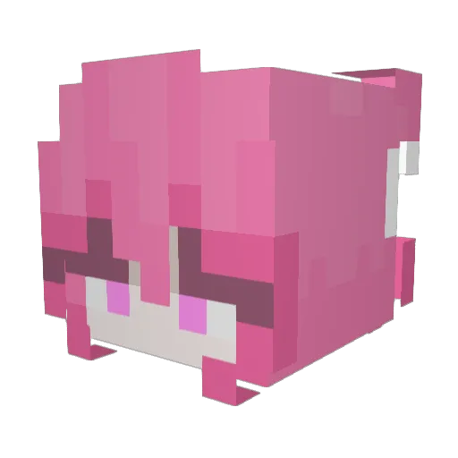 caralysse Minecraft avatar head, 3D render