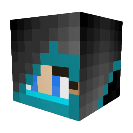 caramaee Minecraft avatar head, 3D render
