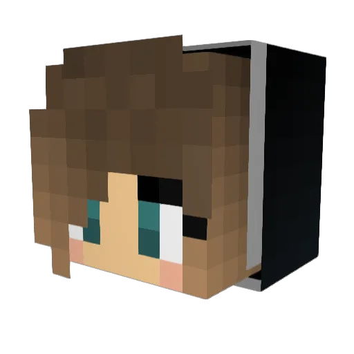 caramel20 Minecraft avatar head, 3D render