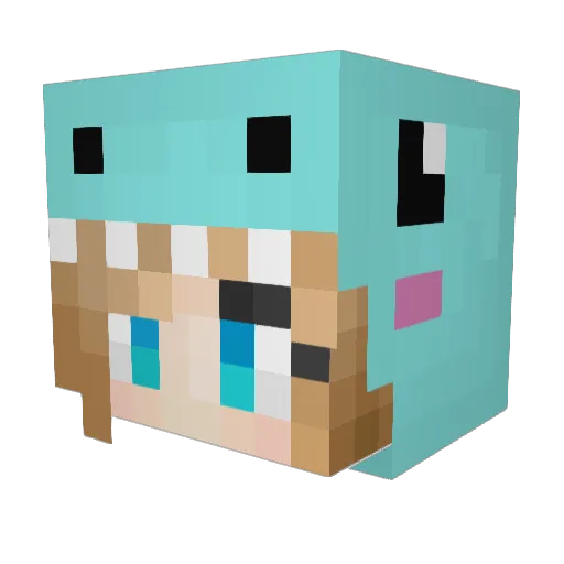 caramel216 Minecraft avatar head, 3D render