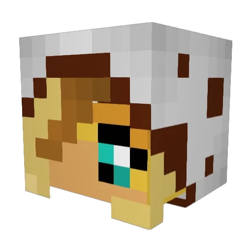 caramel64 Minecraft avatar head, 3D render