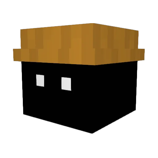 caramelblanc Minecraft avatar head, 3D render