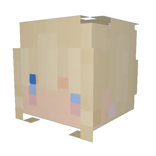 caramelcraze Minecraft avatar head, 3D render
